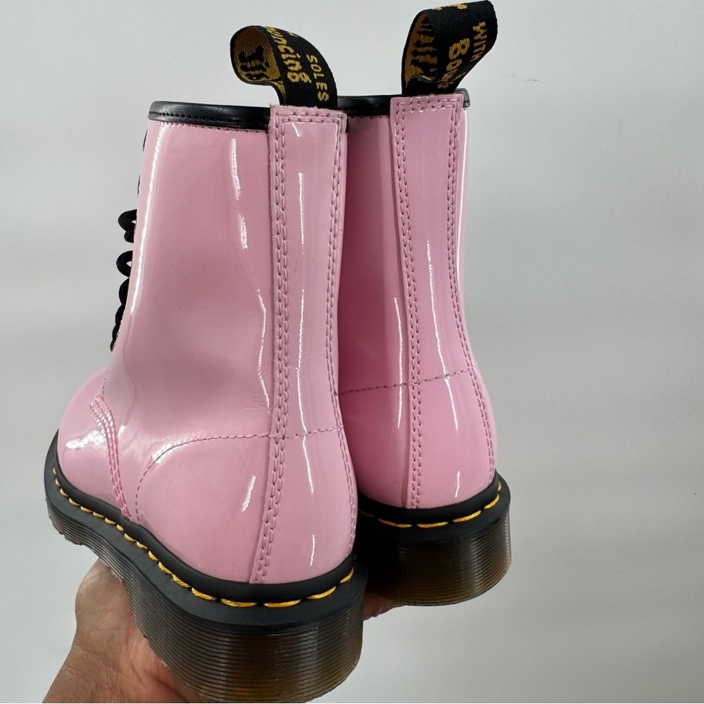 Dr. Martens pink Patent Leather Lace-Up Shoes women’s size 5 - Picture 3 of 15